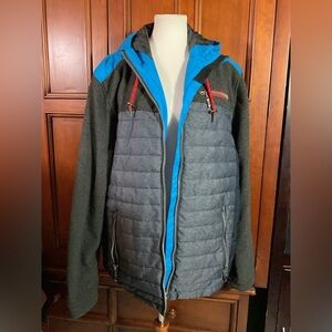 Killtec Men’s Quilted Poly Ski Jacket Lknw Hooded Zippered Inside Lining Size XX